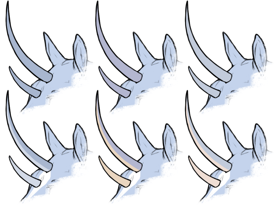Light-blue | Horns | Veilhorn Steed
